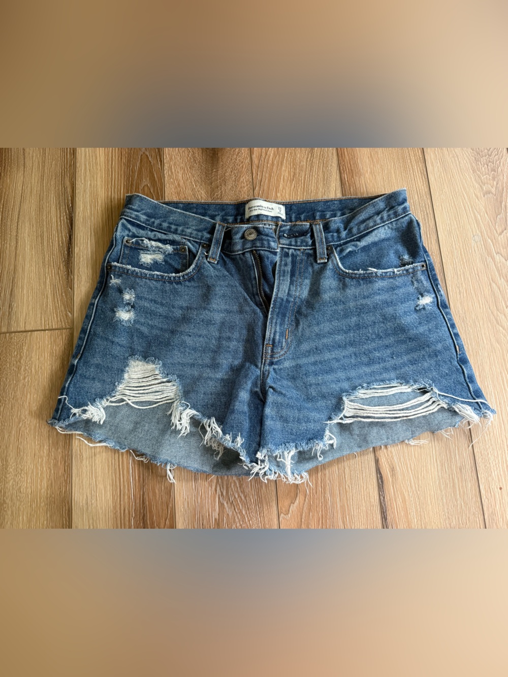 Abercrombie Boyfriend Shorts, Mid Rise Denim